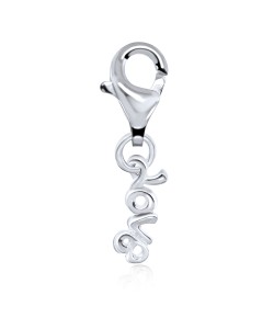 Love Word Shaped Silver Charms CH-49